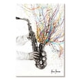 thumbnail image 1 of Elephant Stock The Jazz Saxophone Wall Art - Vertical Canvas Wall Art - Living Room Wall Decor - Music Canvas - Gray And White Decor By Ashvin Harrison - 34" x 51", 1 of 4