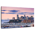 thumbnail image 1 of Elephant Stock Jersey City Skyline Wall Art - Horizontal Canvas Wall Art - Living Room Wall Decor - Places Canvas - Blue And Gray Decor - 12" x 8", 1 of 4