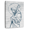 thumbnail image 1 of Elephant Stock Jesus The Good Shepherd Wall Art - Vertical Canvas Wall Art - Living Room Wall Decor - Religion And Spirituality Canvas - Gray And Blue Decor - 34" x 51", 1 of 8