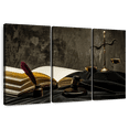 thumbnail image 1 of Elephant Stock Judge Mallet And Books Wall Art - Horizontal Multi Panel Canvas - Living Room Wall Decor - Profession Multi Panel - Black And Gray Decor - 45" x 28", 1 of 8