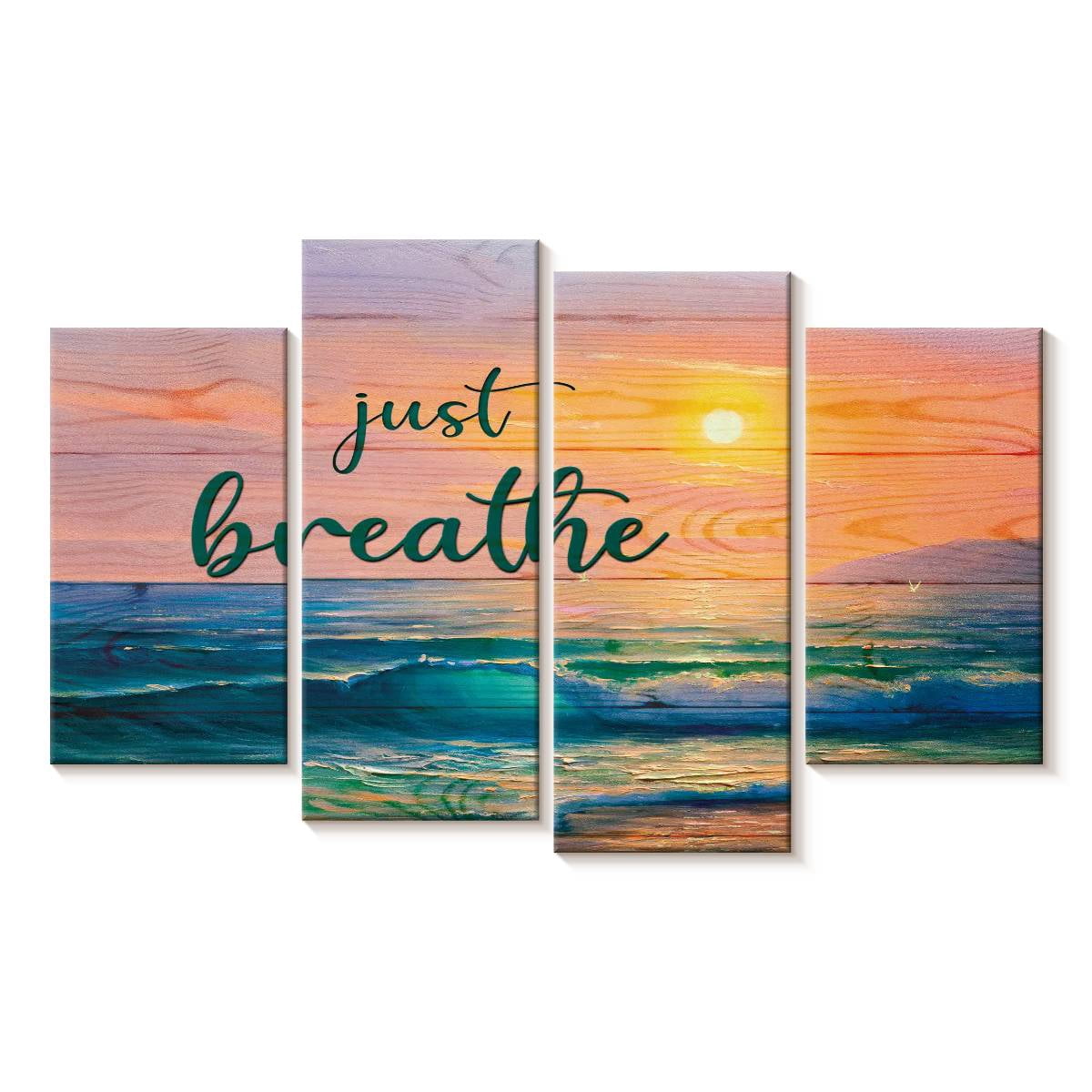 Elephant Stock Just Breathe Sunset Wall Art - Horizontal Multi Panel ...