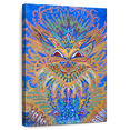 thumbnail image 1 of Elephant Stock Kaleidoscope Cats Vi Wall Art - Vertical Canvas Wall Art - Living Room Wall Decor - Abstract Canvas - Blue And White Decor By Louis Wain - 30" x 45", 1 of 8