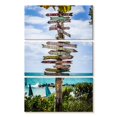 thumbnail image 1 of Elephant Stock Key West Destination Signs Wall Art - Vertical Multi Panel Canvas - Living Room Wall Decor - Places Multi Panel - Purple And Blue Decor - 14" x 23", 1 of 4