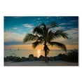 thumbnail image 1 of Elephant Stock Key West Sunset Palm Wall Art - Horizontal Canvas Wall Art - Living Room Wall Decor - Beach Canvas - Gray And Green Decor - 12" x 8", 1 of 8
