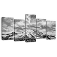 thumbnail image 1 of Elephant Stock King Of Kings Wall Art - Vertical Multi Panel Canvas - Living Room Wall Decor - Animal Multi Panel - Black And Gray Decor By Design Fabrikken - 36" x 57", 1 of 8
