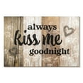 thumbnail image 1 of Elephant Stock Kiss Me Goodnight Typography Wall Sign Wall Art - Horizontal Canvas Wall Art - Living Room Wall Decor - Wall Signs Canvas - Black And Beige Decor - 51" x 34", 1 of 4
