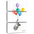 thumbnail image 1 of Elephant Stock The Koala And The Balloons Wall Art - Vertical Multi Panel Canvas - Living Room Wall Decor - Animal Multi Panel - White And Pink Decor By Ashvin Harrison - 32" x 50", 1 of 8