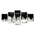 thumbnail image 1 of Elephant Stock La Skyline Bw Wall Art - Horizontal Multi Panel Canvas - Living Room Wall Decor - City Multi Panel - Black And White Decor - 29" x 12", 1 of 4