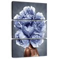 thumbnail image 1 of Elephant Stock Lady Peony Vii Wall Art - Vertical Multi Panel Canvas - Lobby Wall Decor - Floral And Botanical Multi Panel - Gray And White Decor - 20" x 32", 1 of 8
