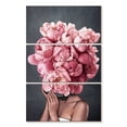 thumbnail image 1 of Elephant Stock Lady Peony Xi Wall Art - Vertical Multi Panel Canvas - Living Room Wall Decor - Floral And Botanical Multi Panel - Gray And Beige Decor - 20" x 32", 1 of 4
