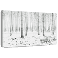 thumbnail image 1 of Elephant Stock Langenargen Winter Forest Wall Art - Horizontal Canvas Wall Art - Living Room Wall Decor - Floral And Botanical Canvas - White And Black Decor - 39" x 26", 1 of 8
