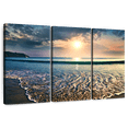 thumbnail image 1 of Elephant Stock Large Sunset Wall Art - Beach Multi Panel Canvas - 57" x 36", 1 of 8