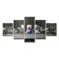 thumbnail image 1 of Elephant Stock The Last Feast Wall Art - Horizontal Multi Panel Canvas - Living Room Wall Decor - Religion And Spirituality Multi Panel - Gray And Pink Decor - 42" x 19", 1 of 4