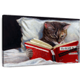 thumbnail image 1 of Elephant Stock Late Night Thriller Wall Art - Horizontal Canvas Wall Art - Living Room Wall Decor - Humor Canvas - Red And White Decor By Lucia Heffernan - 48" x 32", 1 of 8