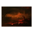 thumbnail image 1 of Elephant Stock Le Pandemonium Wall Art - Horizontal Canvas Wall Art - Living Room Wall Decor - Fantasy And Sci-fi Canvas - Brown And Orange Decor By John Martin - 24" x 16", 1 of 4