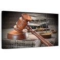 thumbnail image 1 of Elephant Stock Legal Judge Symbols Wall Art - Horizontal Canvas Wall Art - Living Room Wall Decor - Profession Canvas - Gray And Brown Decor - 30" x 20", 1 of 8