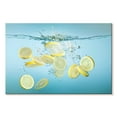 thumbnail image 1 of Elephant Stock Lemon Slices In Water Wall Art - Horizontal Canvas Wall Art - Kitchen Wall Decor - Food And Drink Canvas - Blue And Yellow Decor - 36" x 24", 1 of 4