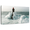 thumbnail image 1 of Elephant Stock Lighthouse In A Storm Wall Art - Horizontal Canvas Wall Art - Living Room Wall Decor - Nautical Canvas - Blue And Teal Decor - 48" x 32", 1 of 8