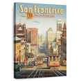 thumbnail image 1 of Elephant Stock The Lindbergh Line San Francisco California Wall Art - Vertical Canvas Wall Art - Living Room Wall Decor - City Canvas - Gray And Orange Decor By Kerne Erickson - 24" x 36", 1 of 8