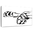 thumbnail image 1 of Elephant Stock Linear Paws Ii Wall Art - Horizontal Canvas Wall Art - Living Room Wall Decor - Animal Canvas - White And Black Decor By Jennifer Paxton Parker - 51" x 34", 1 of 8