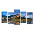 thumbnail image 1 of Elephant Stock Loch Duich Castle Wall Art - Horizontal Multi Panel Canvas - Living Room Wall Decor - Architecture Multi Panel - Blue And Green Decor - 74" x 37", 1 of 4