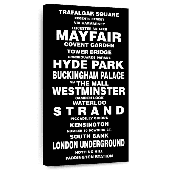 Elephant Stock London Bus Roll Wall Art - Inspirational And Typography Canvas Canvas - 27" x 54"