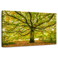 thumbnail image 1 of Elephant Stock London Oak Tree Wall Art - Horizontal Canvas Wall Art - Living Room Wall Decor - Floral And Botanical Canvas - Yellow And Green Decor - 51" x 34", 1 of 8