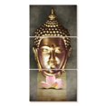 thumbnail image 1 of Elephant Stock Lotus Buddha Wall Art - Vertical Multi Panel Canvas - Living Room Wall Decor - Religion And Spirituality Multi Panel - Gold And Gray Decor - 21" x 44", 1 of 4