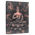 thumbnail image 1 of Elephant Stock Lotus Pose Buddha Wall Art - Vertical Canvas Wall Art - Living Room Wall Decor - People Canvas - Gray And Gold Decor - 34" x 51", 1 of 8