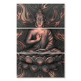 thumbnail image 1 of Elephant Stock Lotus Pose Buddha Wall Art - Vertical Multi Panel Canvas - Living Room Wall Decor - People Multi Panel - Gray And Gold Decor - 20" x 32", 1 of 4