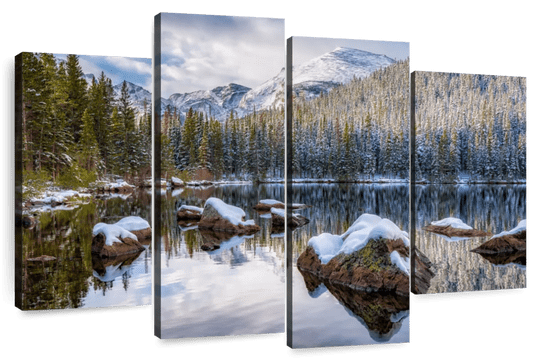 Elephant Stock Lucent Lake Tree Wall Art - Horizontal Multi Panel ...