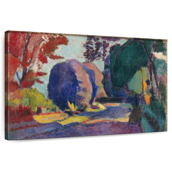 Elephant Stock Luxembourg Gardens Wall Art - Horizontal Canvas Wall Art - Living Room Wall Decor - City Canvas - Blue And Teal Decor By Henri Matisse - 12" x 8"