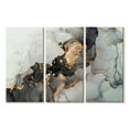 thumbnail image 1 of Elephant Stock Luxury Abstract Wall Art - Horizontal Multi Panel Canvas - Hallway Wall Decor - Abstract Multi Panel - Gray And Gold Decor - 74" x 48", 1 of 4