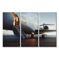 thumbnail image 1 of Elephant Stock Luxury Private Plane Wall Art - Horizontal Multi Panel Canvas - Lobby Wall Decor - Transportation Multi Panel - Gray And Orange Decor - 65" x 42", 1 of 4