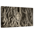 thumbnail image 1 of Elephant Stock Mahathat Tree Root Buddha Wall Art - Horizontal Canvas Wall Art - Living Room Wall Decor - Photography Religion And Spirituality Canvas - Gray And Brown Decor - 12" x 8", 1 of 8