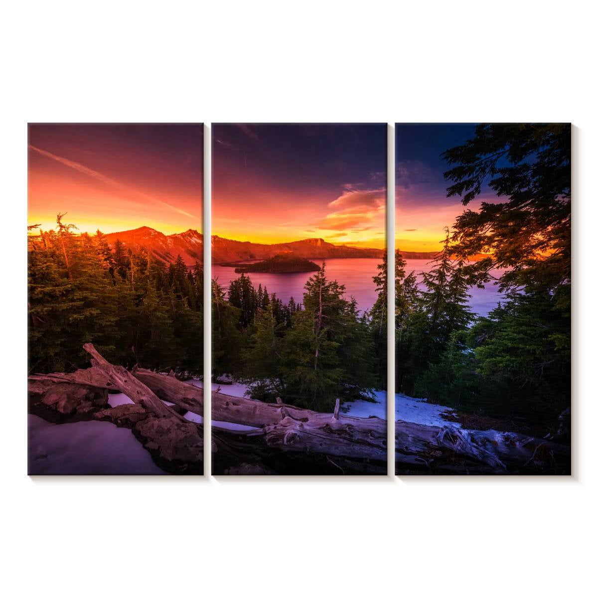 Elephant Stock Majestic Crater Lake Sunset Wall Art - Horizontal Multi ...