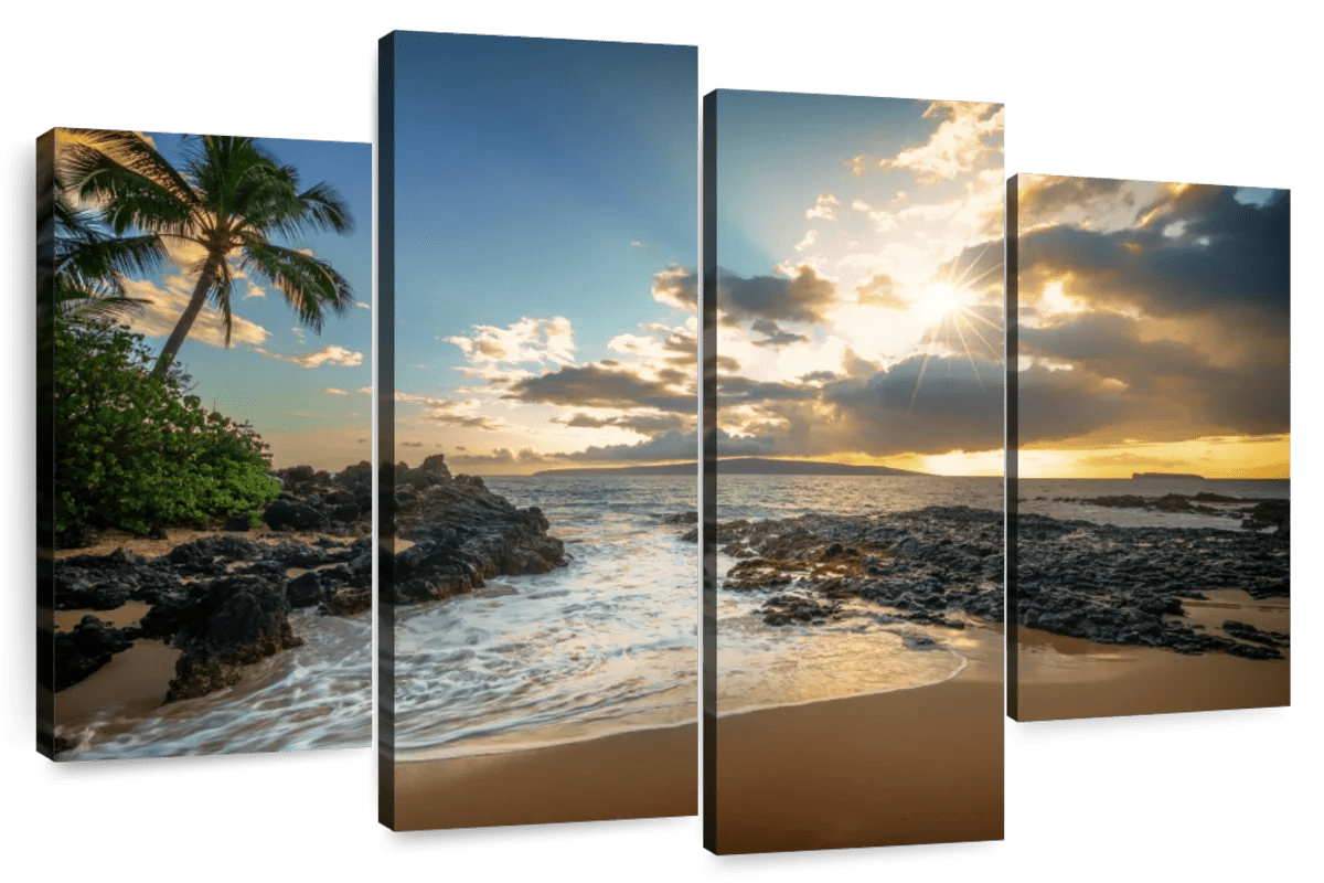 Elephant Stock Makena Cove Sunset Sky Wall Art - Horizontal Multi Panel ...