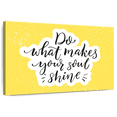 thumbnail image 1 of Elephant Stock Do What Makes Your Soul Shine Wall Art - Horizontal Canvas Wall Art - Living Room Wall Decor - Inspirational And Typography Canvas - Yellow And Black Decor - 30" x 20", 1 of 8