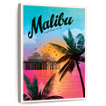 thumbnail image 1 of Elephant Stock Malibu California Wall Art - Vertical Canvas Wall Art - Living Room Wall Decor - Places Canvas - Blue And Orange Decor - 26" x 39", 1 of 8