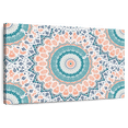 thumbnail image 1 of Elephant Stock Mandala Abstract Wall Art - Horizontal Canvas Wall Art - Hallway Wall Decor - Decor Elements Canvas - Orange And Teal Decor - 30" x 20", 1 of 8