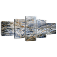 thumbnail image 1 of Elephant Stock Marble Texture Abstract Wall Art - Horizontal Multi Panel Canvas - Living Room Wall Decor - Abstract Multi Panel - Blue And Orange Decor - 74" x 34", 1 of 6