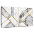 thumbnail image 1 of Elephant Stock Marble Texture Geometric Abstract Wall Art - Horizontal Canvas Wall Art - Living Room Wall Decor - Abstract Canvas - Gray And Gold Decor - 39" x 26", 1 of 8