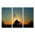 thumbnail image 1 of Elephant Stock Marine Corps Memorial Silhouette Wall Art - Horizontal Multi Panel Canvas - Living Room Wall Decor - Architecture Multi Panel - Black And Brown Decor - 23" x 14", 1 of 4