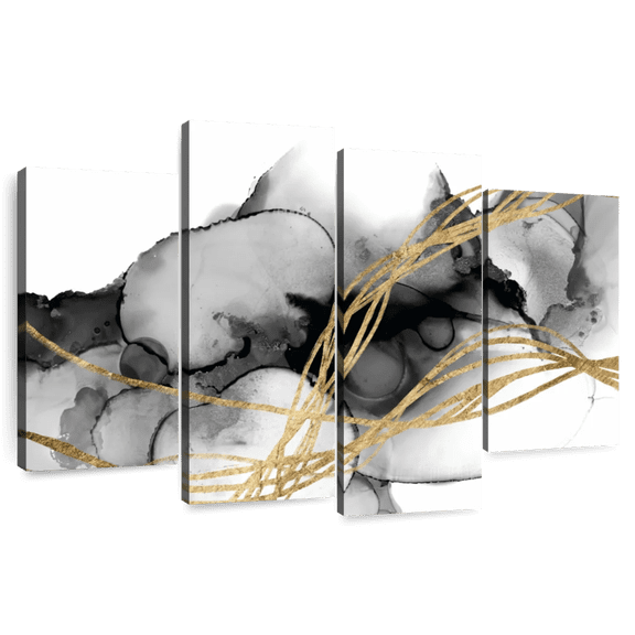 Elephant Stock Matrix Undulation Ii Wall Art - Abstract Multi Panel Canvas By Jennifer Goldberger - 36" x 22"