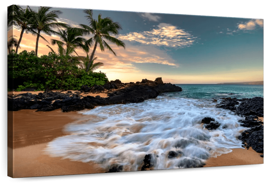 Elephant Stock Maui Makena Cove Beach Wall Art - Horizontal Canvas Wall ...