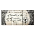 thumbnail image 1 of Elephant Stock Measure Of Life Quote Wall Art - Horizontal Multi Panel Canvas - Living Room Wall Decor - Inspirational And Typography Multi Panel - Beige And Gray Decor - 80" x 39", 1 of 4