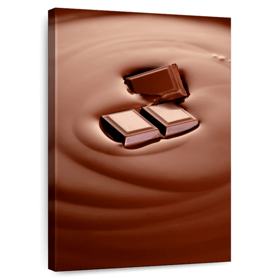 Elephant Stock Melting Chocolate Wall Art - Vertical Canvas Wall Art - Dining Room Wall Decor - Food And Drink Canvas - Brown And Red Decor - 8" x 12"