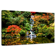 thumbnail image 1 of Elephant Stock Mesmerizing Japanese Waterfall Wall Art - Horizontal Canvas Wall Art - Living Room Wall Decor - Nature Canvas - Green And Orange Decor - 30" x 20", 1 of 8