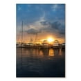 thumbnail image 1 of Elephant Stock Miami Marina At Sunset Wall Art - Vertical Canvas Wall Art - Living Room Wall Decor - Nautical Canvas - Gray And Orange Decor - 26" x 39", 1 of 4