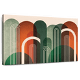 thumbnail image 1 of Elephant Stock Mid-century Arches Orange Green Wall Art - Horizontal Canvas Wall Art - Living Room Wall Decor - Abstract Canvas - Brown And Green Decor By Urban Epiphany - 12" x 8", 1 of 8